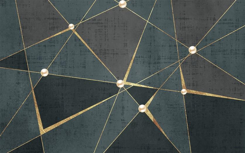 Geometrik Desenli Duvar Kağıdı-63