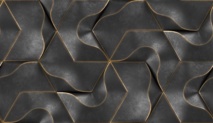 Geometrik Desenli Duvar Kağıdı-7