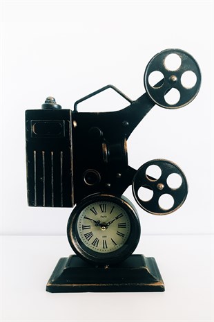 Retro Film Makinası Saat