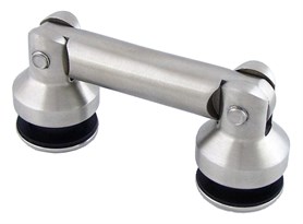 HT-7003-SSS CAM BAĞLANTI PARÇASI  (Camdan Cama Çift Mafsal)