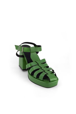 Kary Kadın Günlük Sandalet Yeşil