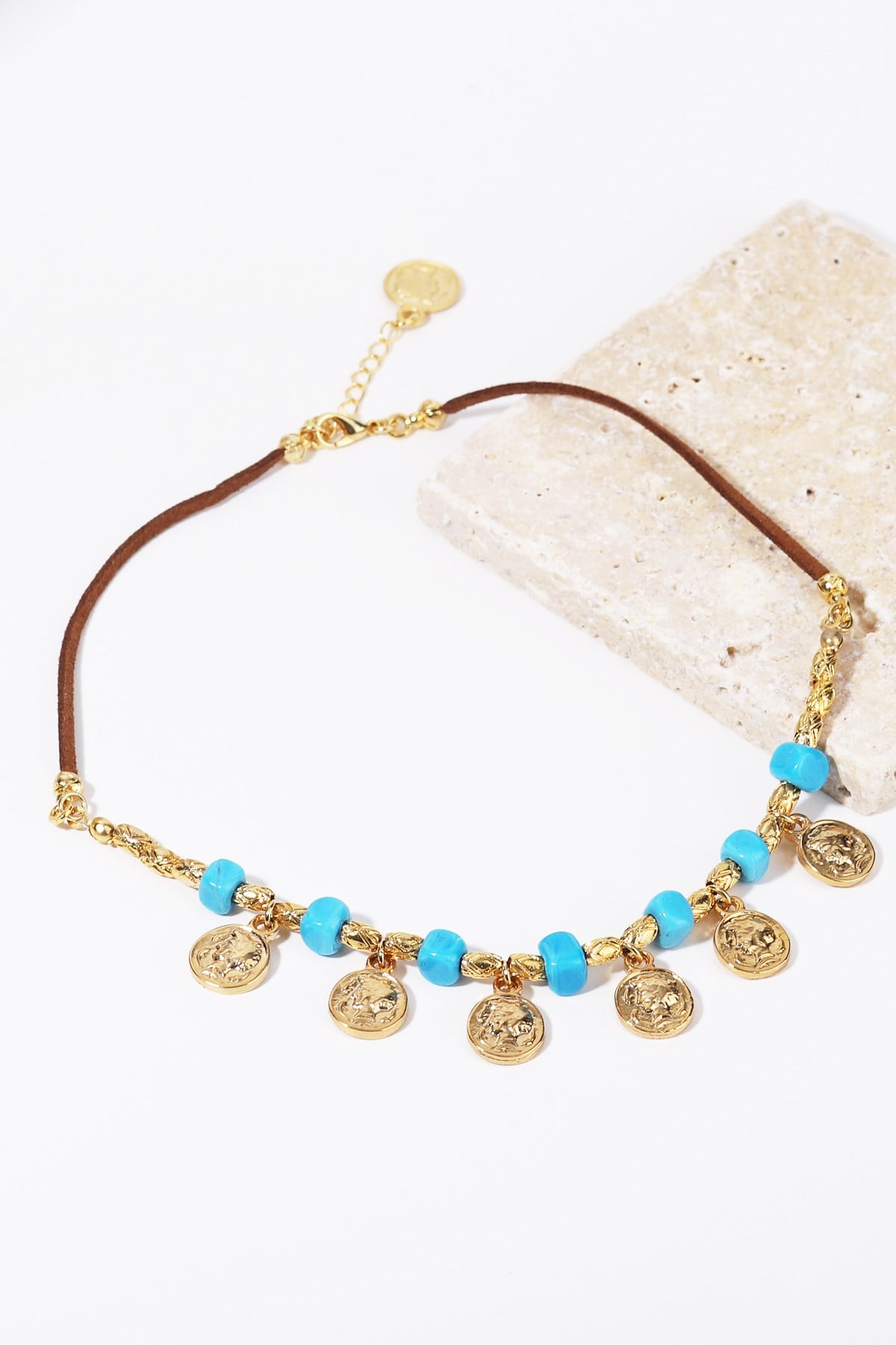 Altn Kaplama Madalyon Kolye