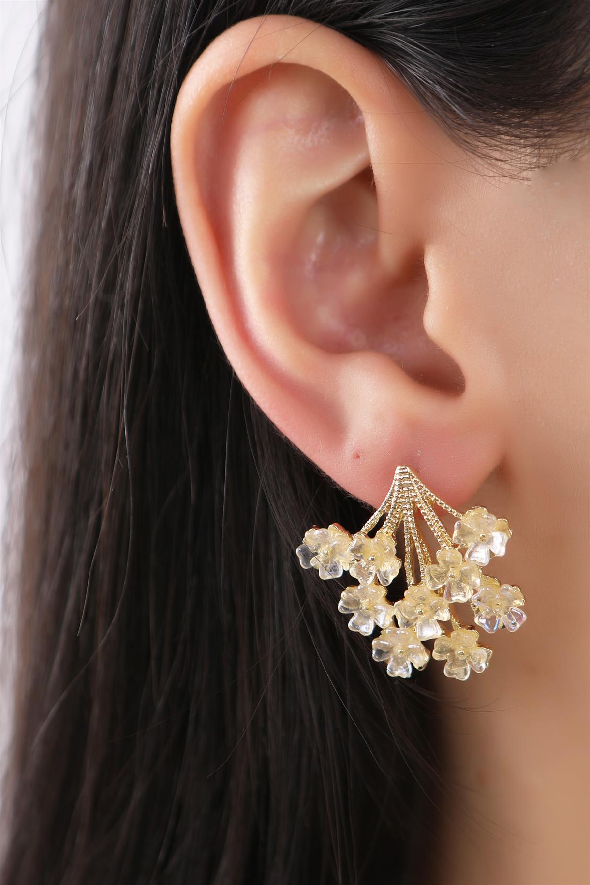 Özel Tasarım Çiçek Küpe