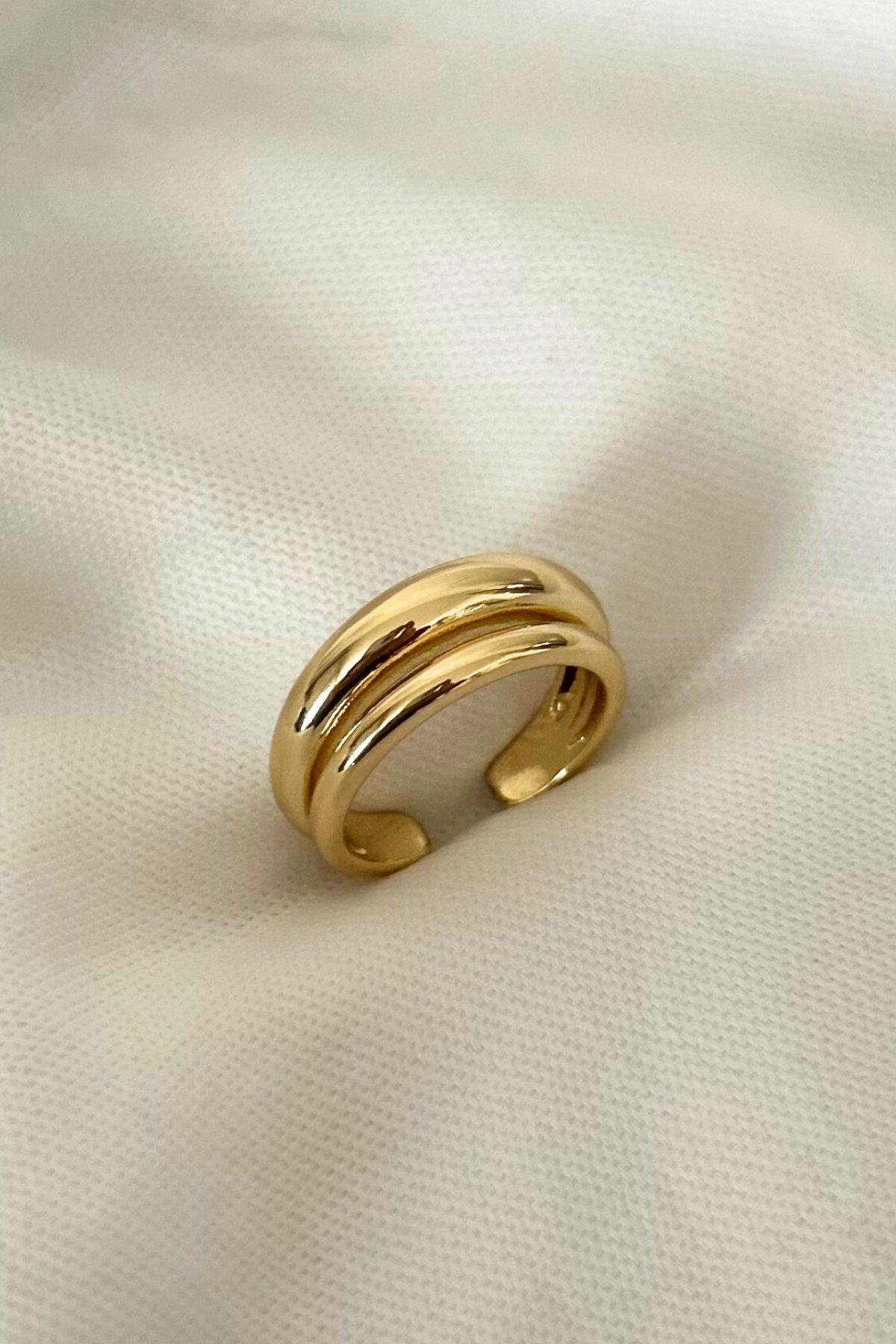 Altın Kaplama Çift Görünümlü Yüzük