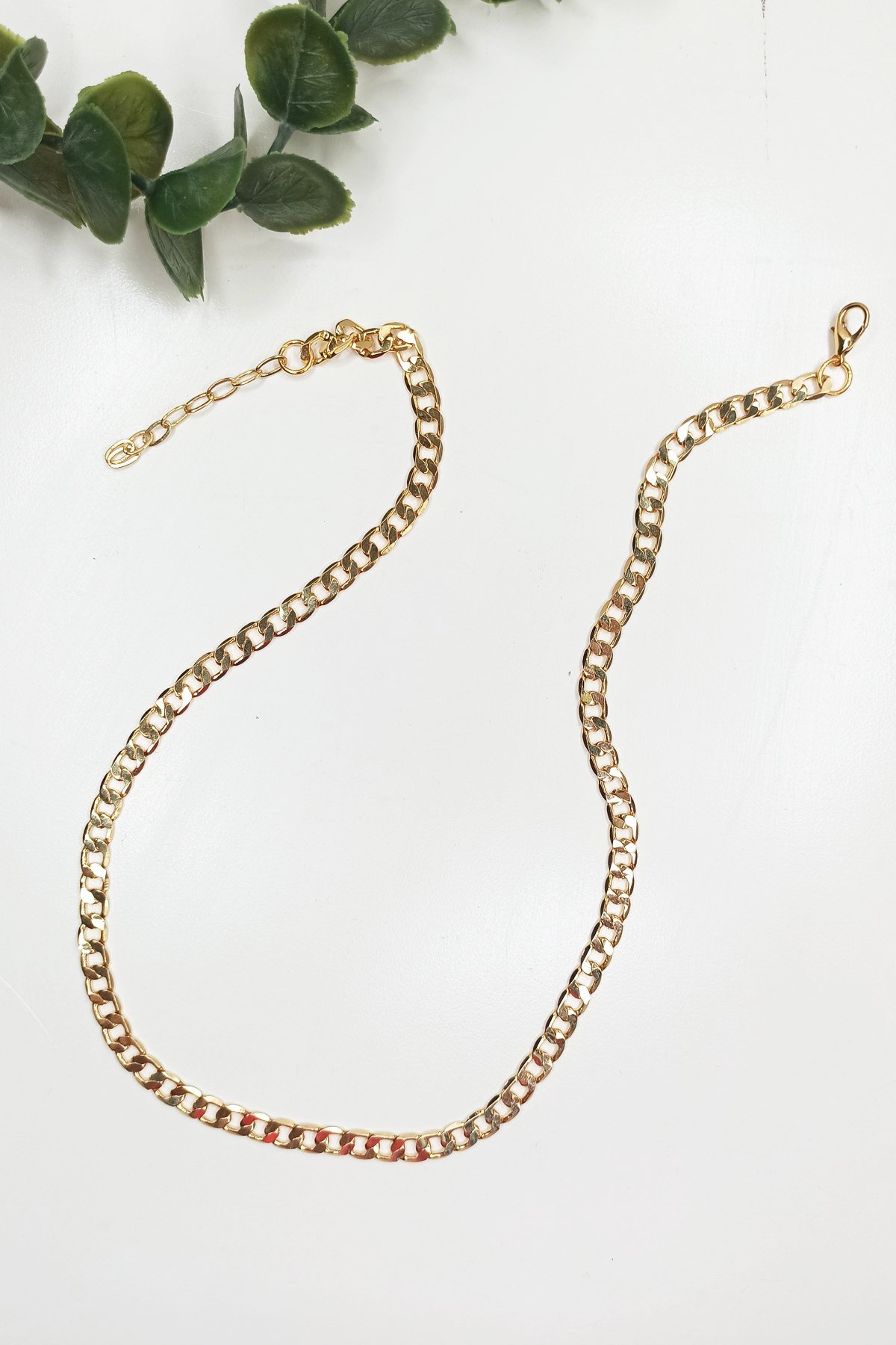 Altın Kaplama Kalın Zincir Kolye