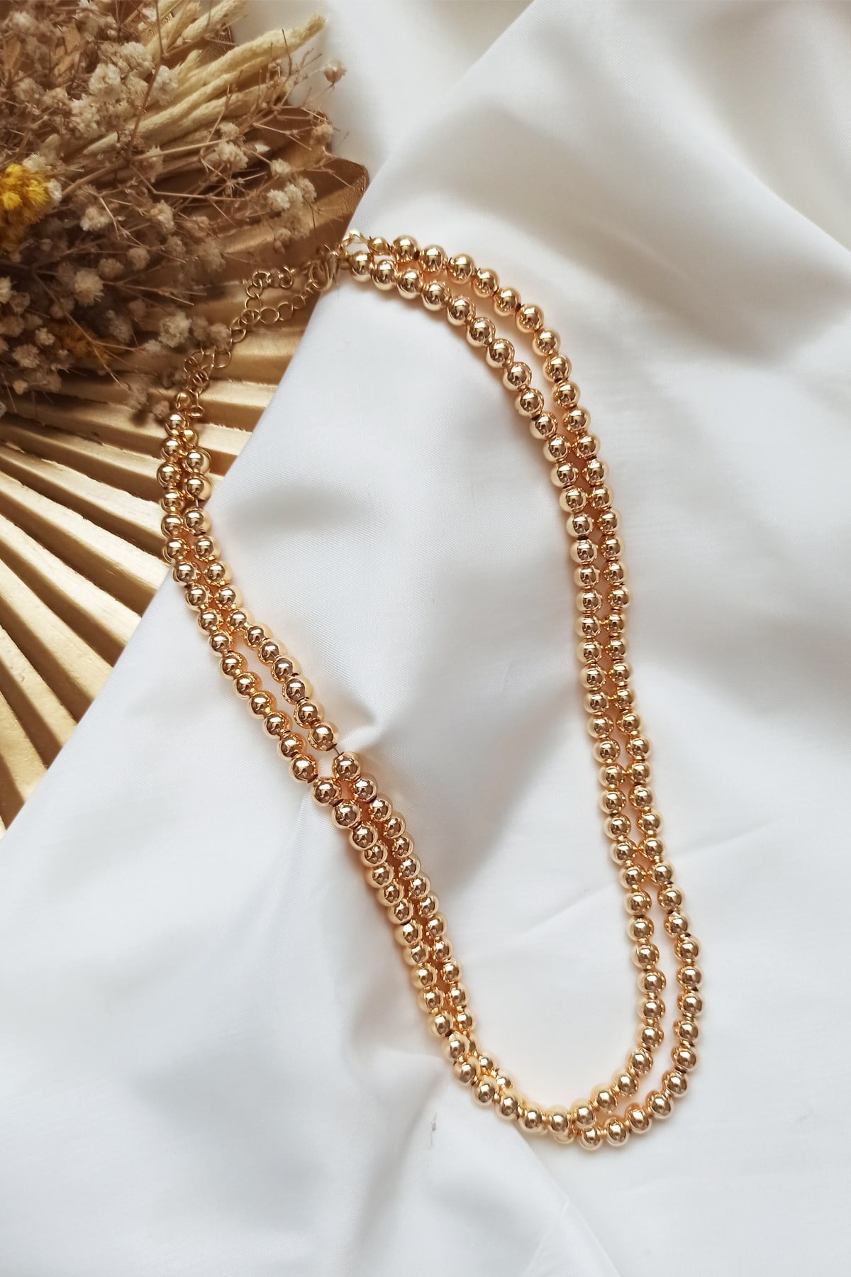 Altın Kaplama Topçuklu Kolye