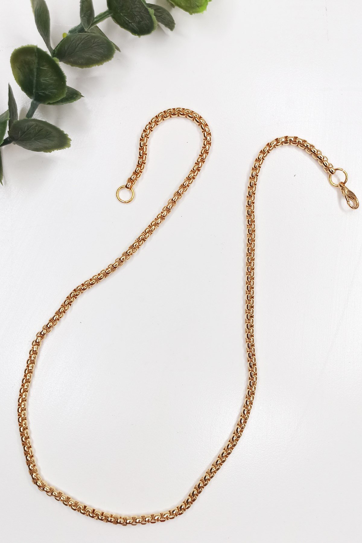 Gold Plated Snake Textured Necklace
