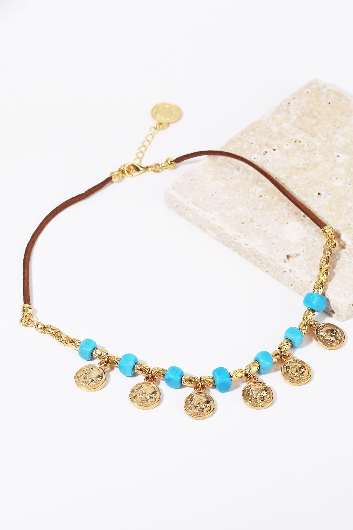 Altn Kaplama Madalyon Kolye