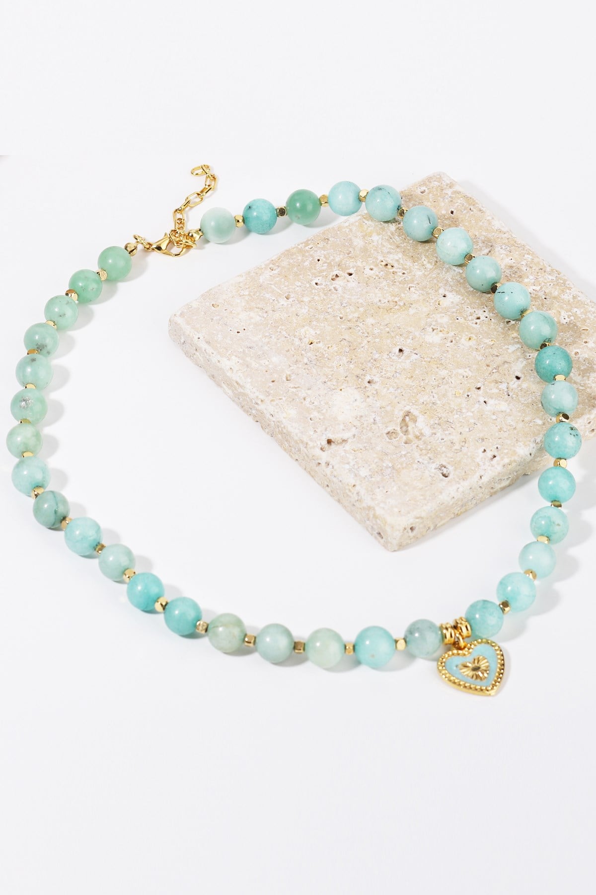 Doğaltaş Kalp Kolye