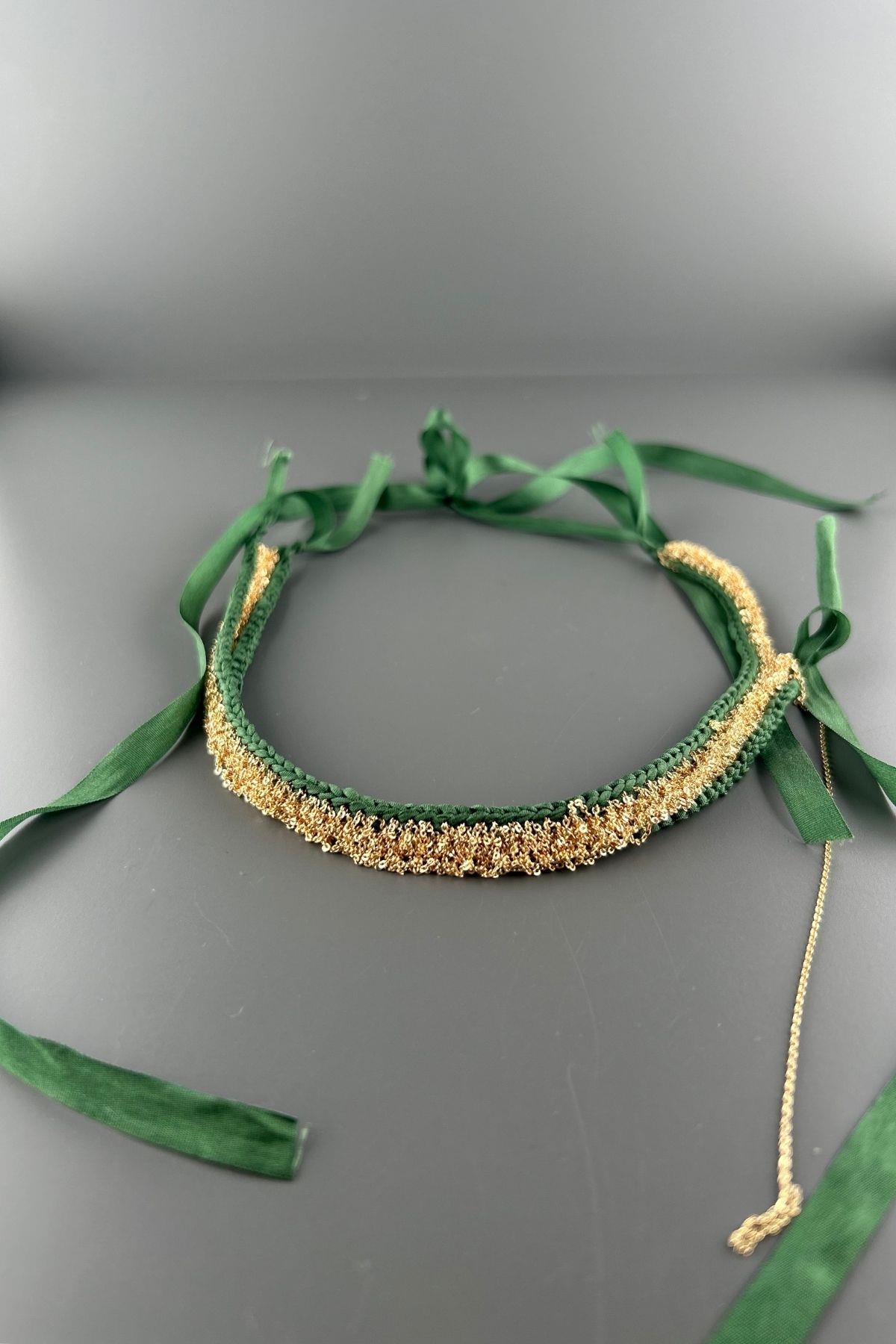 Handmade Dokuma Zincir Tasarım Kolye