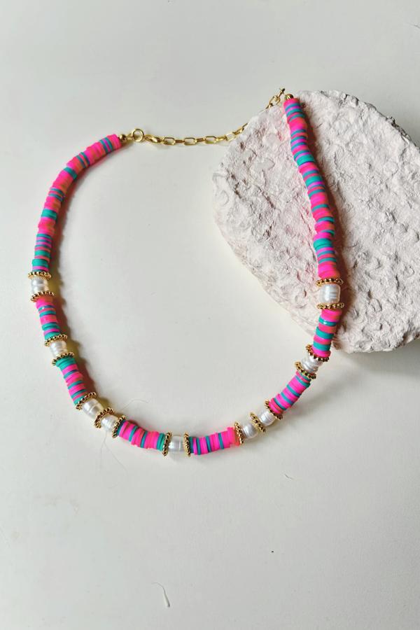 İnci Fimo Boncuk Kolye