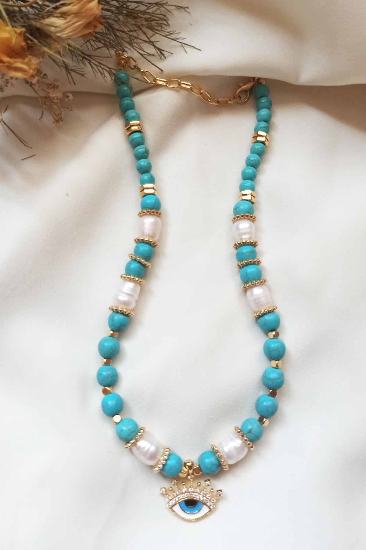 Mavi Boncuk Göz Kolye