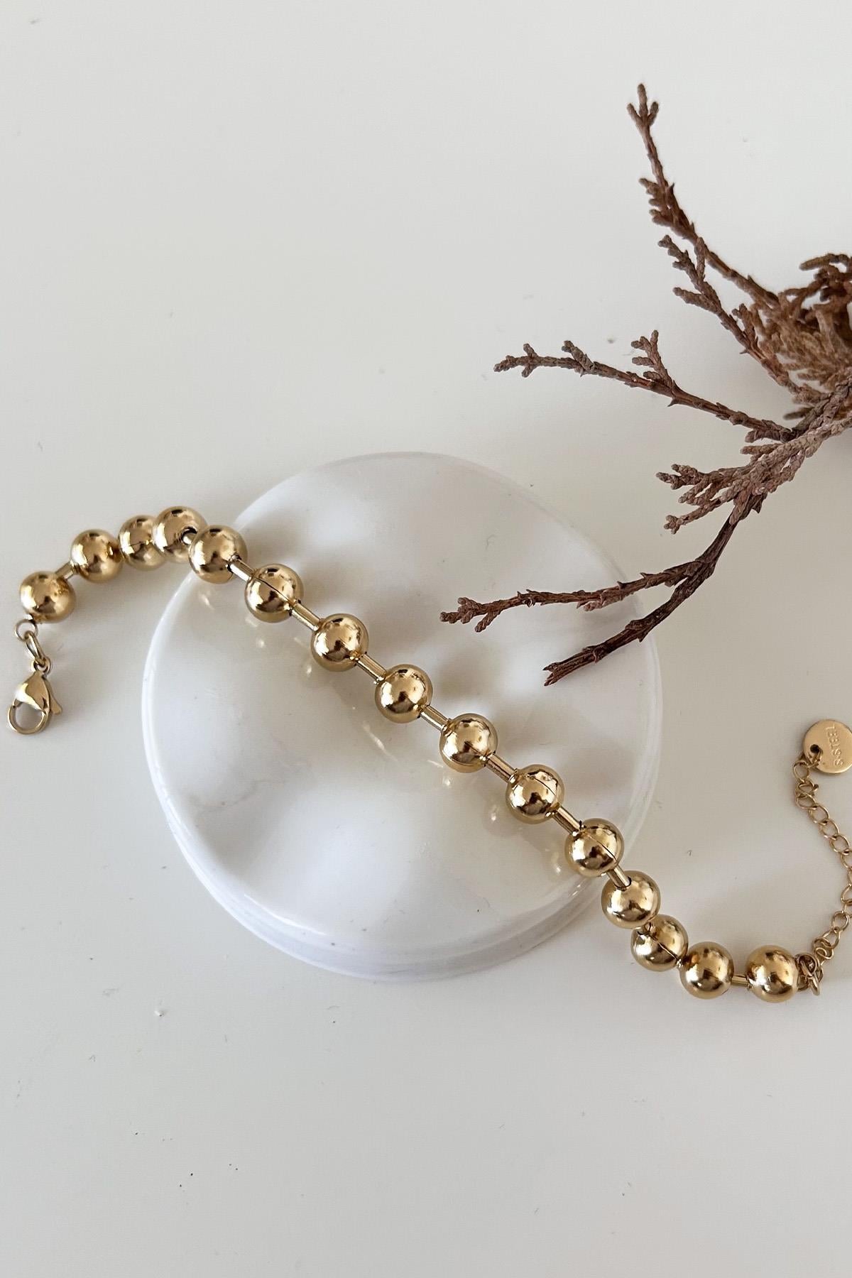 Topçuklu Çelik Bileklik