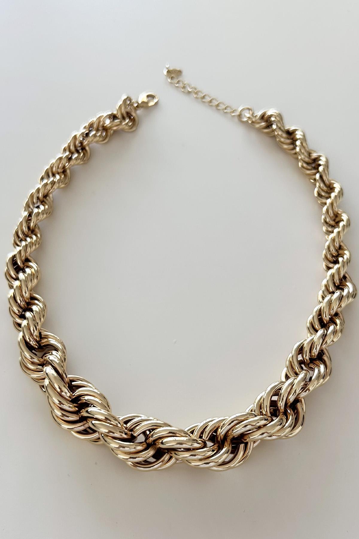 Vip Kalın Burgu Zincir Kolye