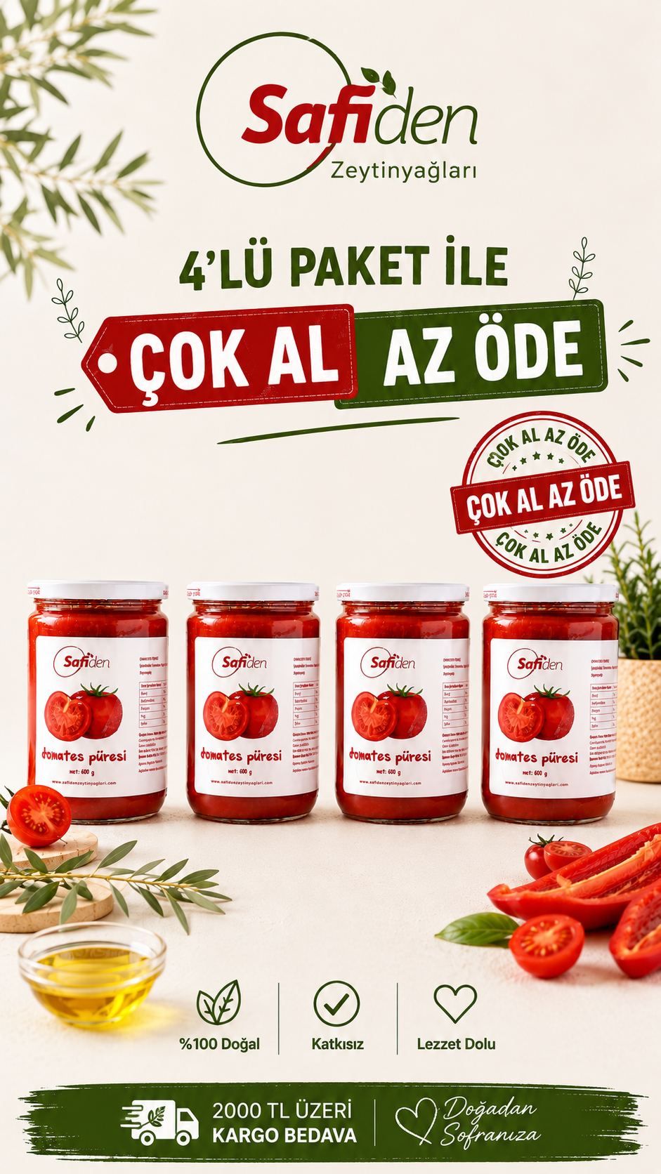 DOMATES PÜRESİ ÇOK AL AZ ÖDE