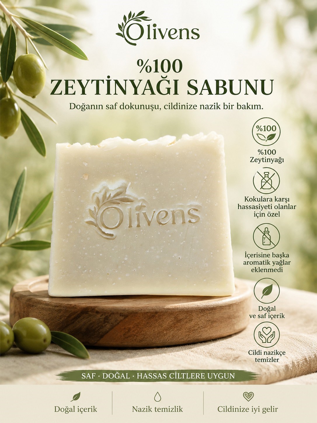 SADE ZEYTİNYAĞI SABUNU