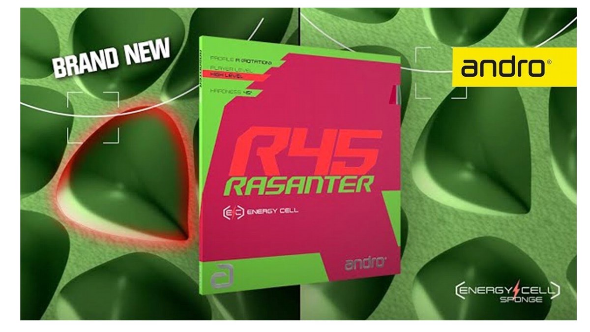 ANDRO Rasanter R 45 – Revêtement Tennis De Table – Efficace, Sécurisé, Idéal Pour Jeux Offensifs Dynamiques
