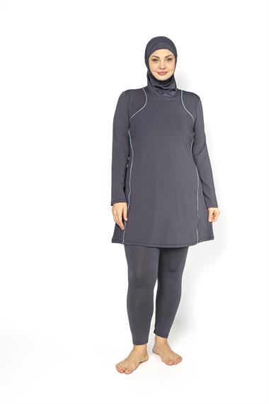 Biyeli Tam Kapalı Büyük Beden Tesettür Mayo 5406