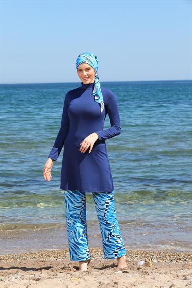 Bolpaça Fularlı Tasarım Kapalı Tesettür Mayo 3361