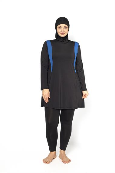 Garnili Tam Kapalı Büyük Beden Tesettür Mayo 5410