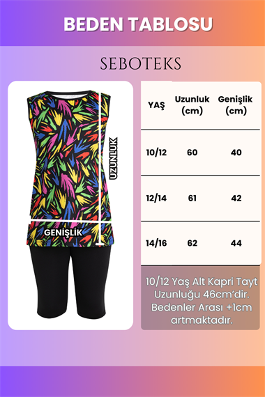 Kolsuz Taytlı Kız Çocuk Mayo SB3504