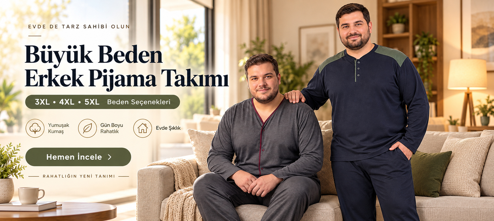 Büyük Beden Erkek Pijama Takımı