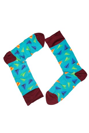 Bonas Uçurtma Desen Renkli Soket Çorap