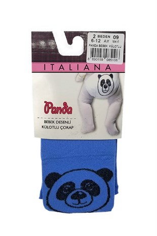 İtaliana Panda Desenli Bebek Külotlu Çorap