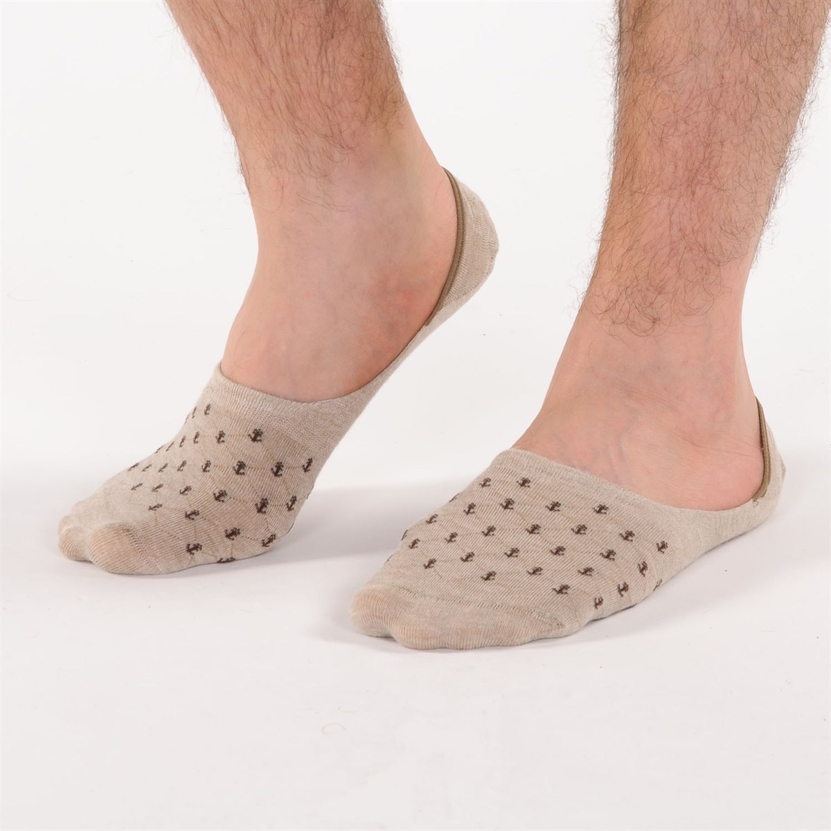 Bonas Topuk Silikon Takviyeli Erkek Babet Çorap