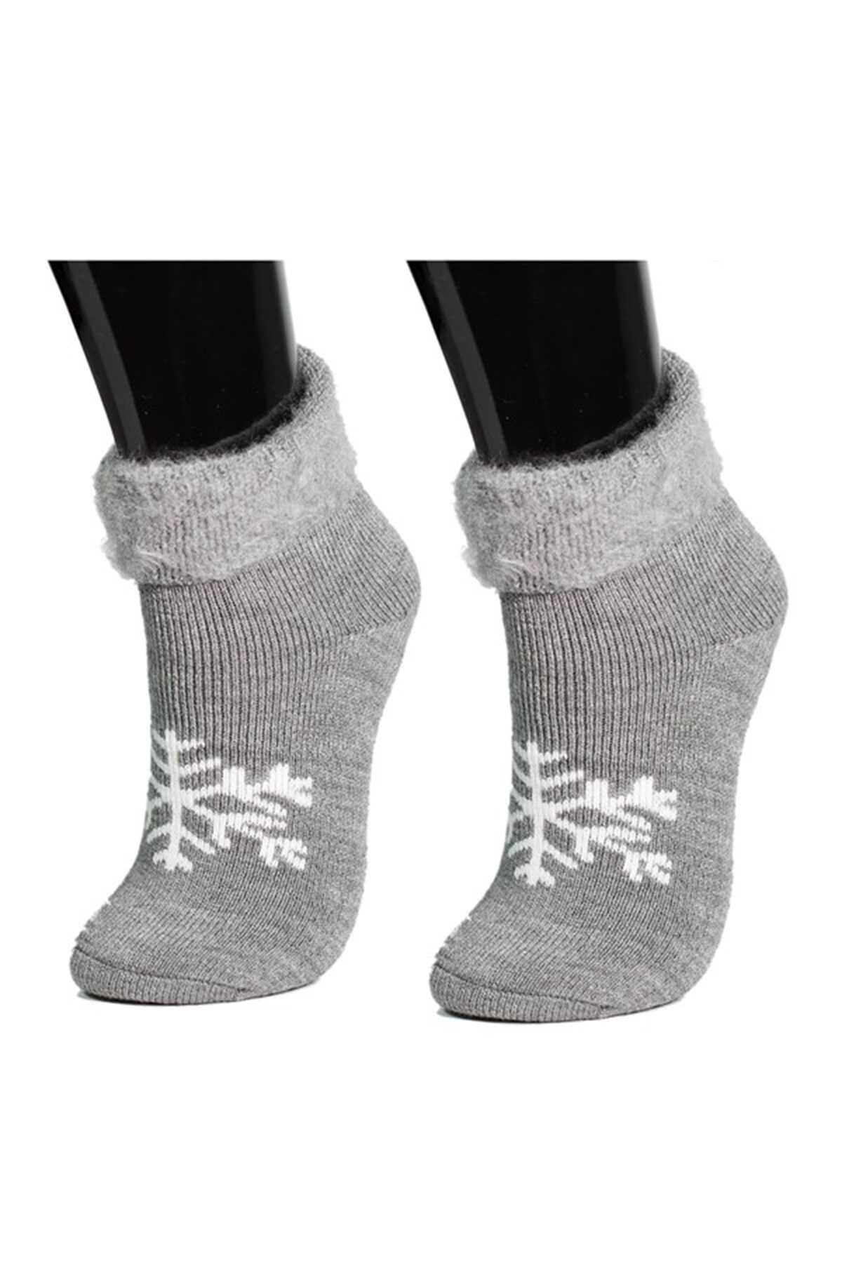 Merteks Kar Desen İçi Şardonlu Termal Soket Çorap