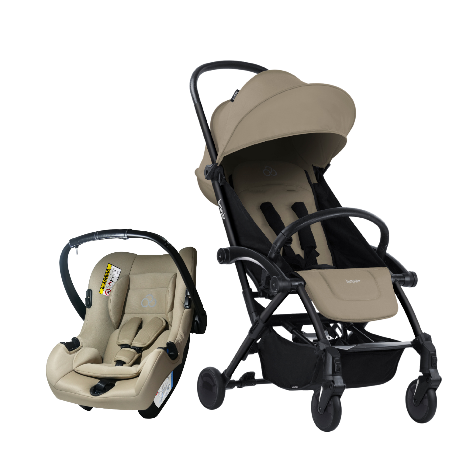  Bumprider Connect 3 Black-Sand Bebek Arabası / Connect TRN Grup 0+ Oto Koltuğu / Sand