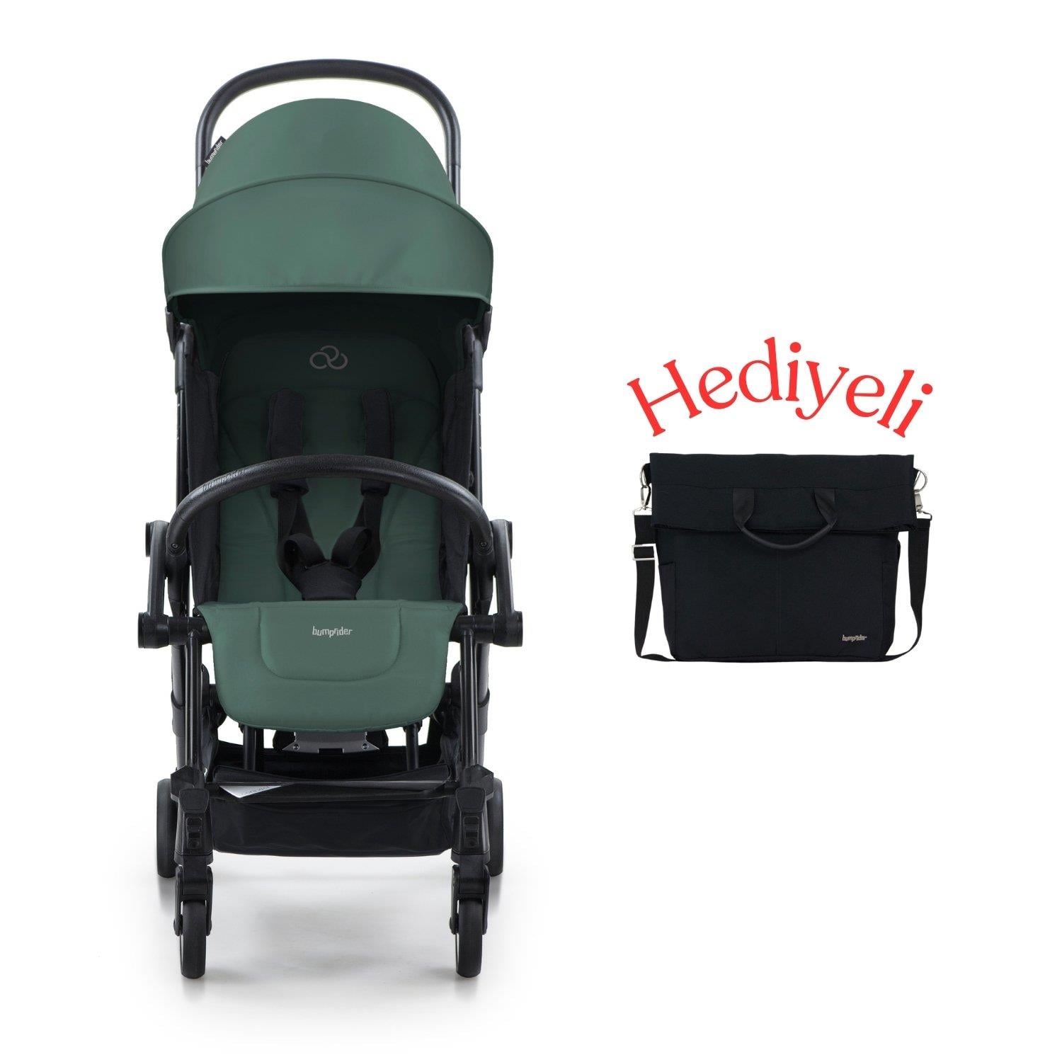 Bumprider Connect³ Bebek Arabası Black-Olive & Yan Bakım Çantası Hediyeli