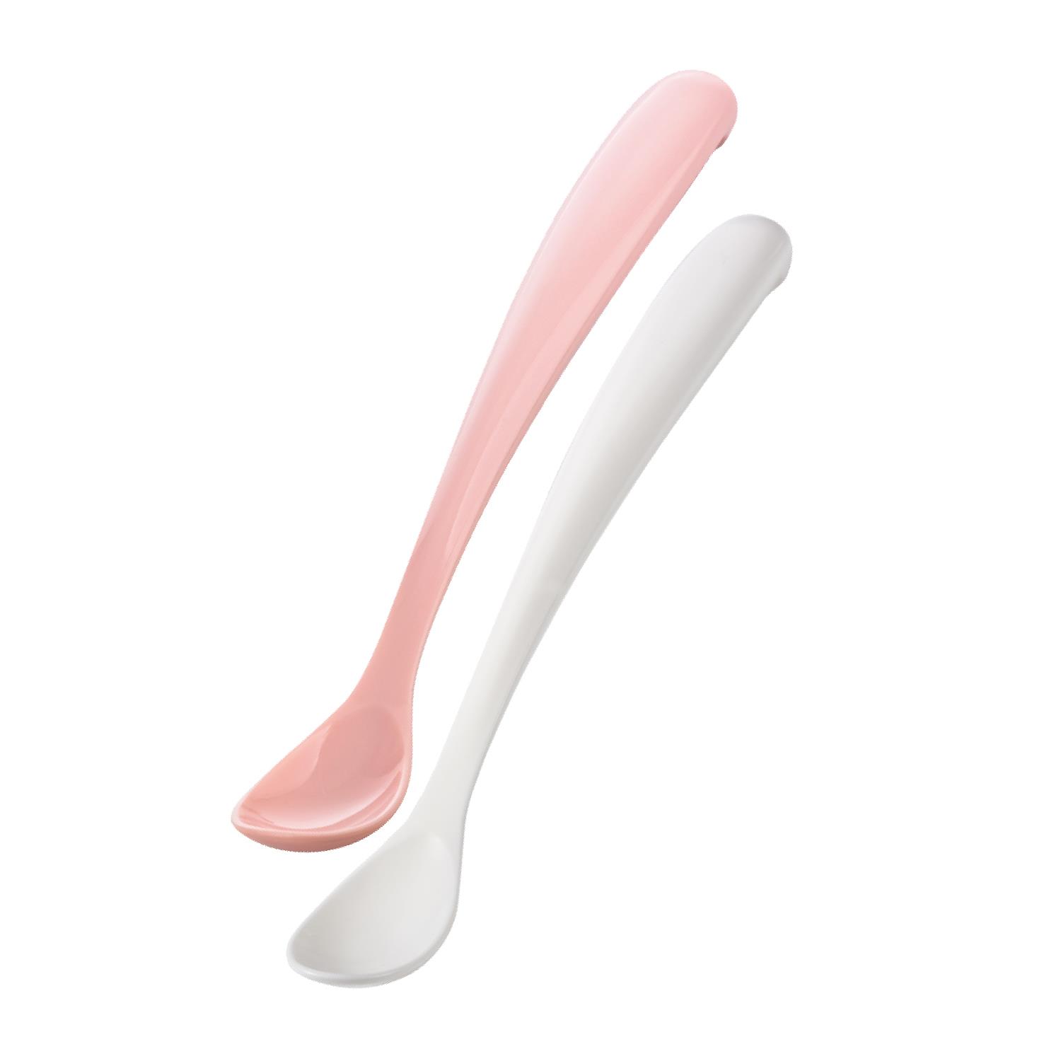 Mamajoo Beslenme Kaşığı, Powder Pink, İkili | Ergonomik Tasarım, Hijyenik Saklama Kutulu