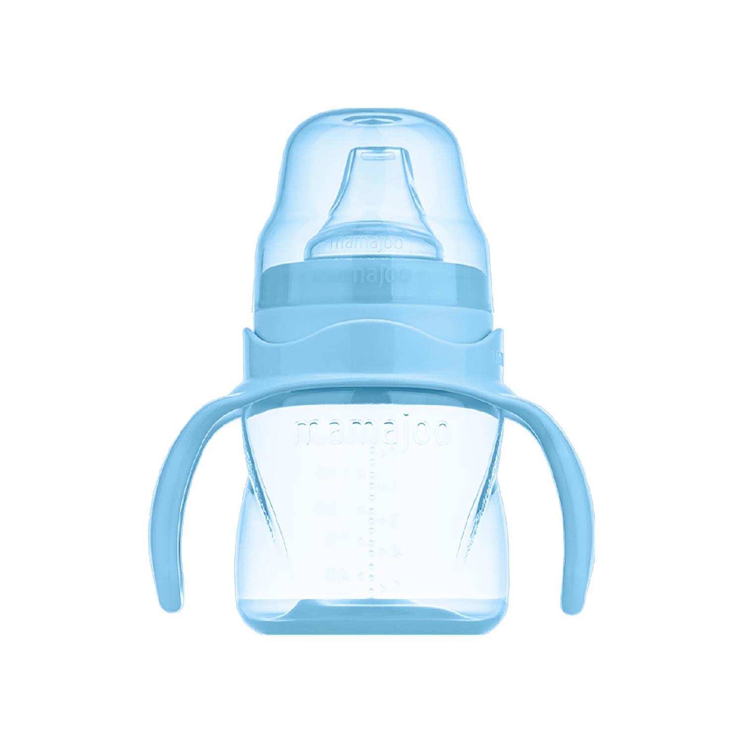 Mamajoo Kulplu, Eğitici Bardak, 160 ml, Powder Blue, Anti-Kolik Valf | Akıtmaz, Geniş Ağız, Sızdırmaz Tasarım