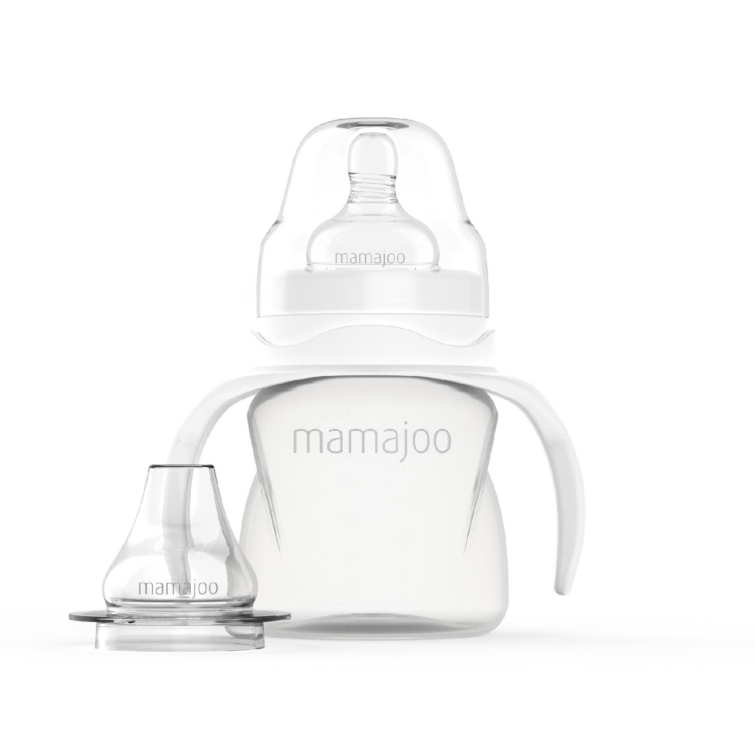 Mamajoo Kulplu Eğitici Biberon, 160 ml, 6 Ay+, Yumuşak Bardak Ucu, Anti Kolik 