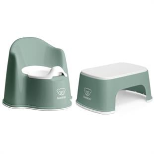 BabyBjörn Eğitici Koltuk Oturak & Safe Step Banyo Basamağı Deep Green