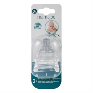 Mamajoo %0 BPA Silikon Biberon Emziği İkili S No.1 0 ay+