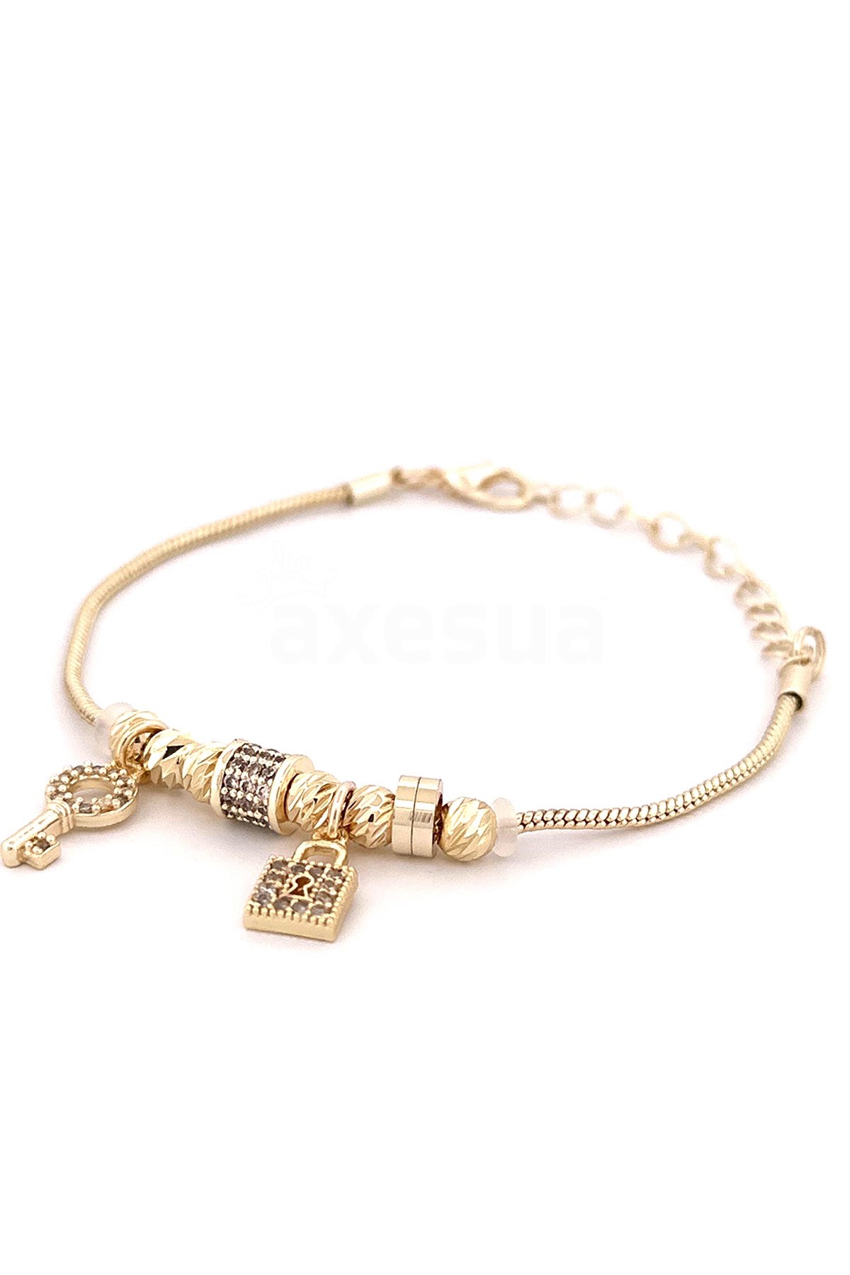 Gold Dorika Locke and Key Bracelet ABL0548
