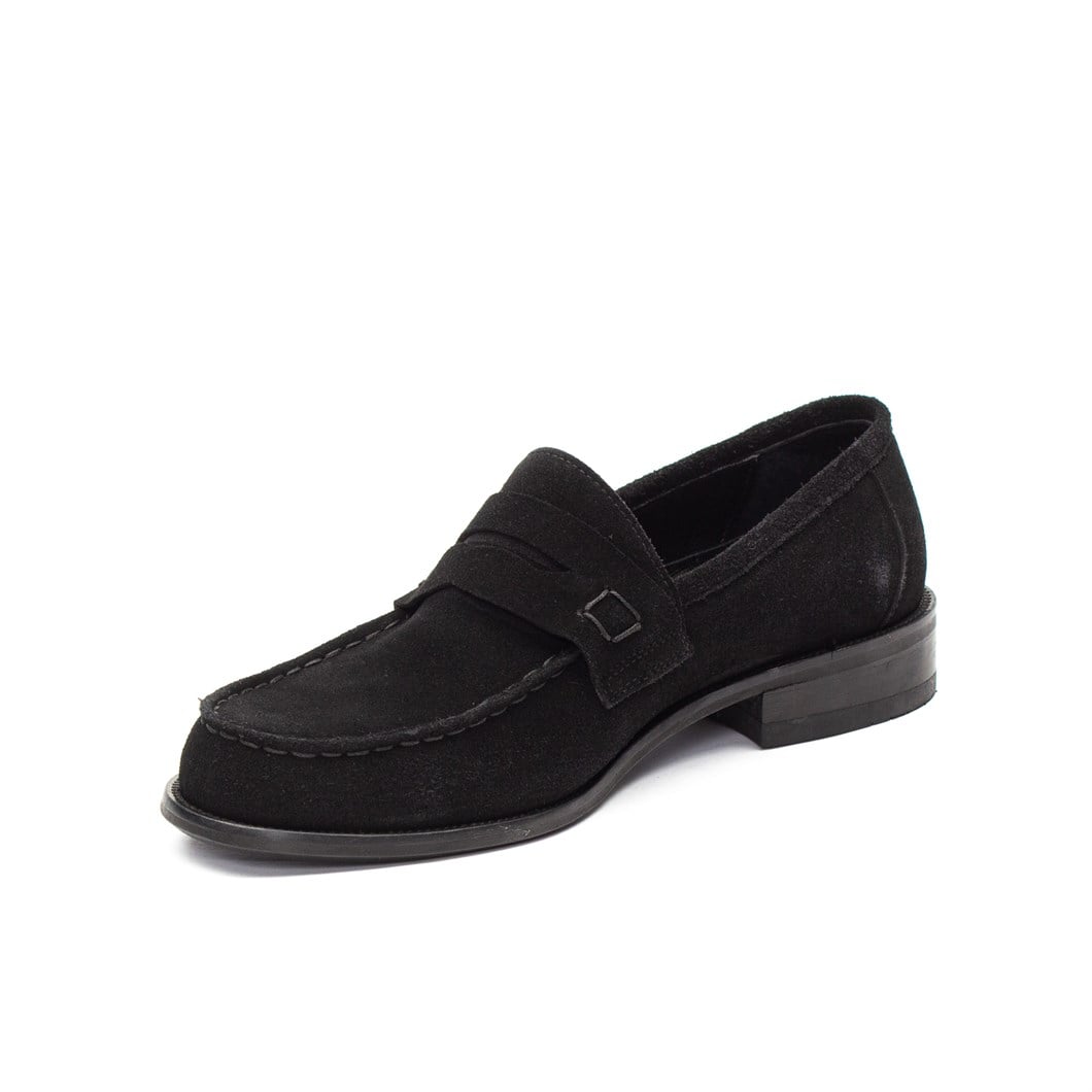 Erkek Siyah Süet Deri Loafer