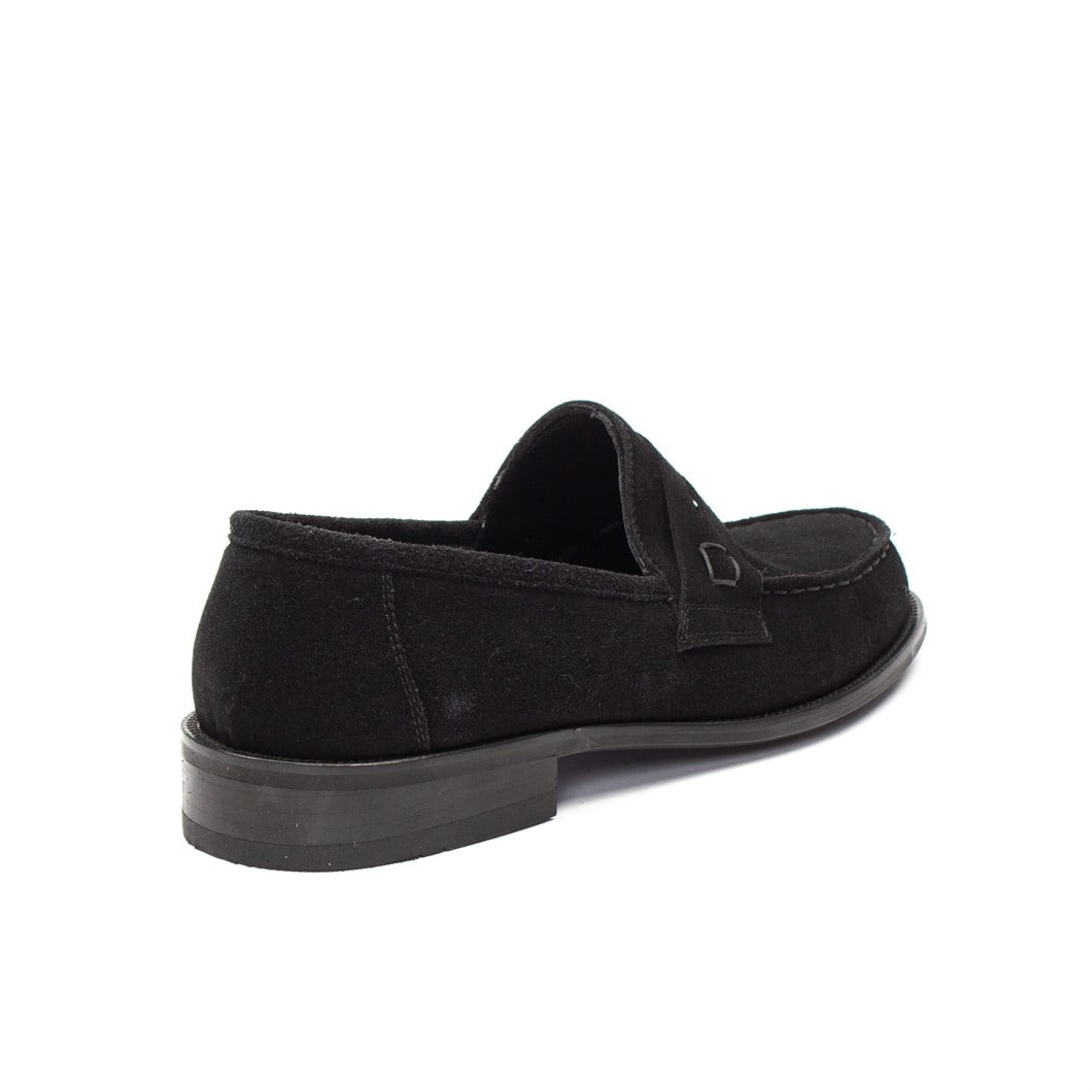 Erkek Siyah Süet Deri Loafer