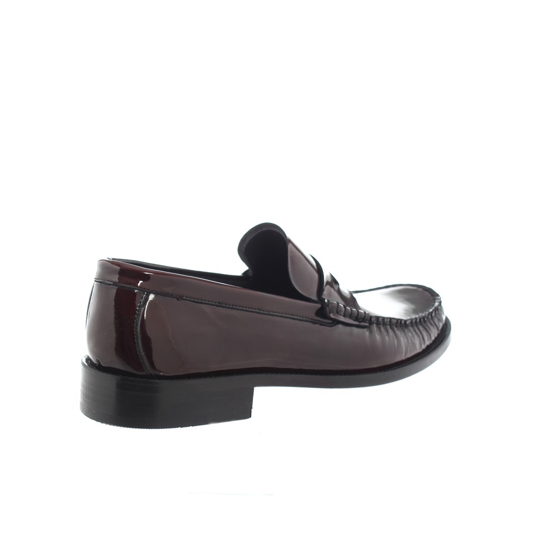 Erkek Bordo Kösele Taban Açma Deri Loafer