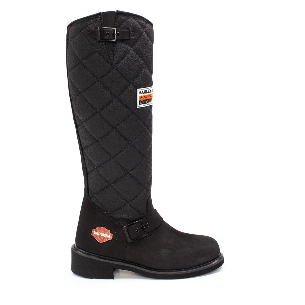 Harley Davidson Laconia Kadın Siyah Nubuk Deri Çizme