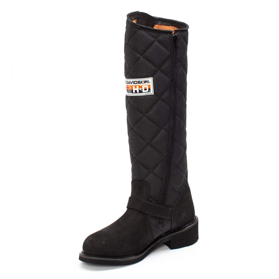 Harley Davidson Laconia Kadın Siyah Nubuk Deri Çizme