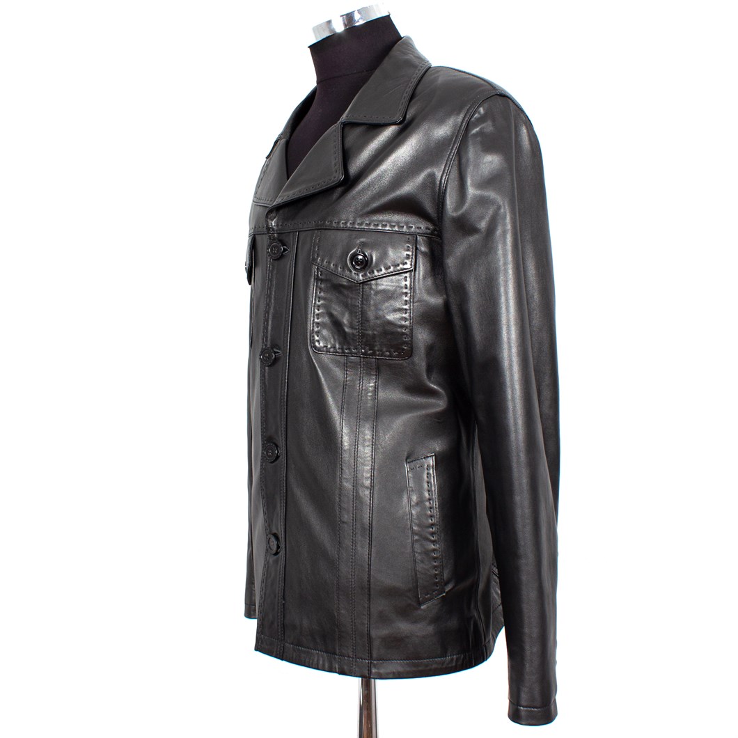 Siyah Erkek Deri Ceket  557 2114 E-1