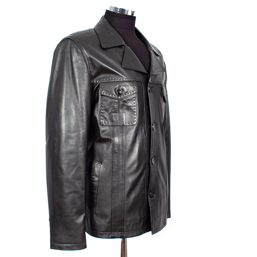 Siyah Erkek Deri Ceket  557 2114 E-1