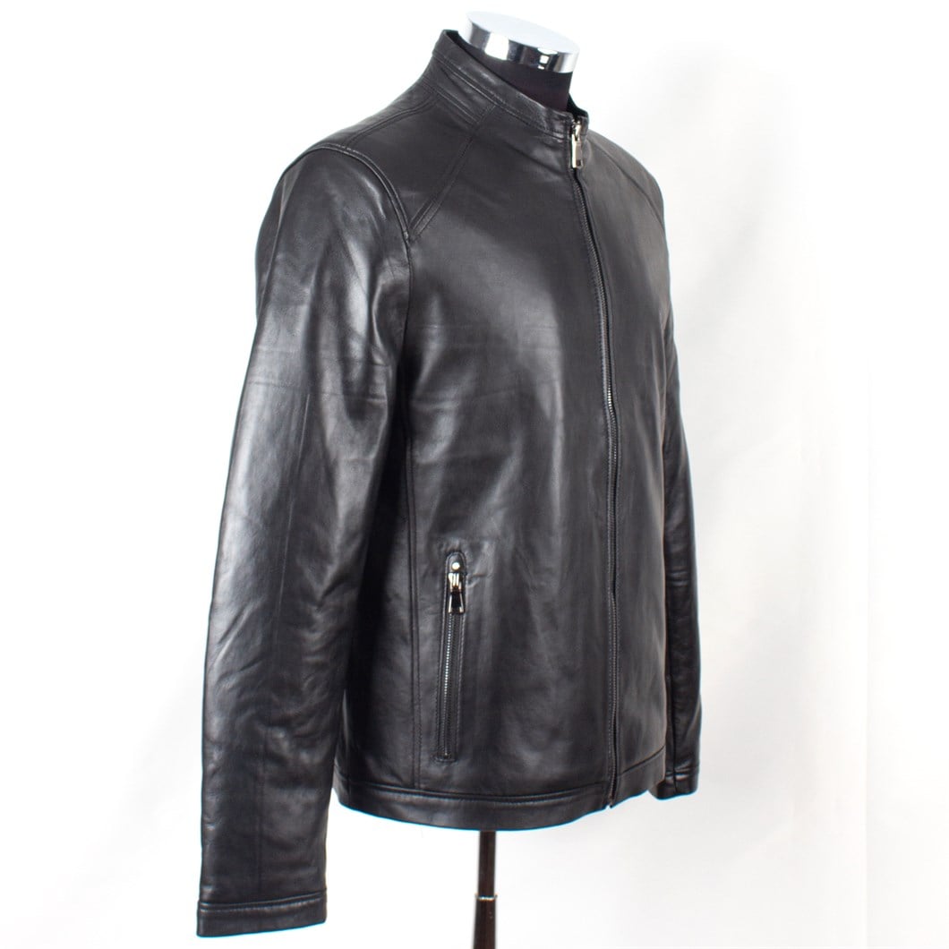 Siyah Erkek Deri Mont  557 398 E-1