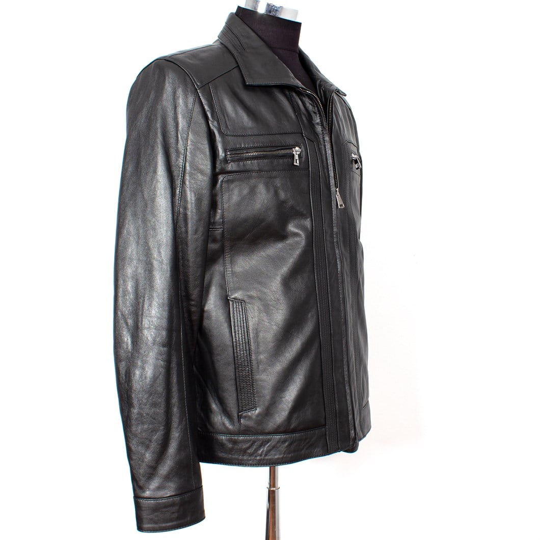 Siyah Erkek Deri Mont  557 533 E-1