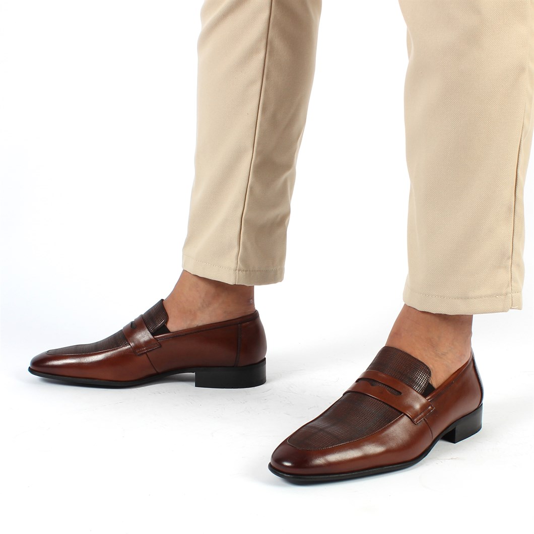 Erkek Taba Deri Loafer