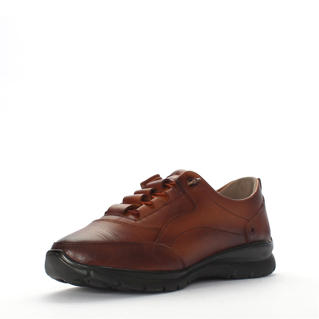 Kadın Taba Bağcıklı Deri Ayakkabı