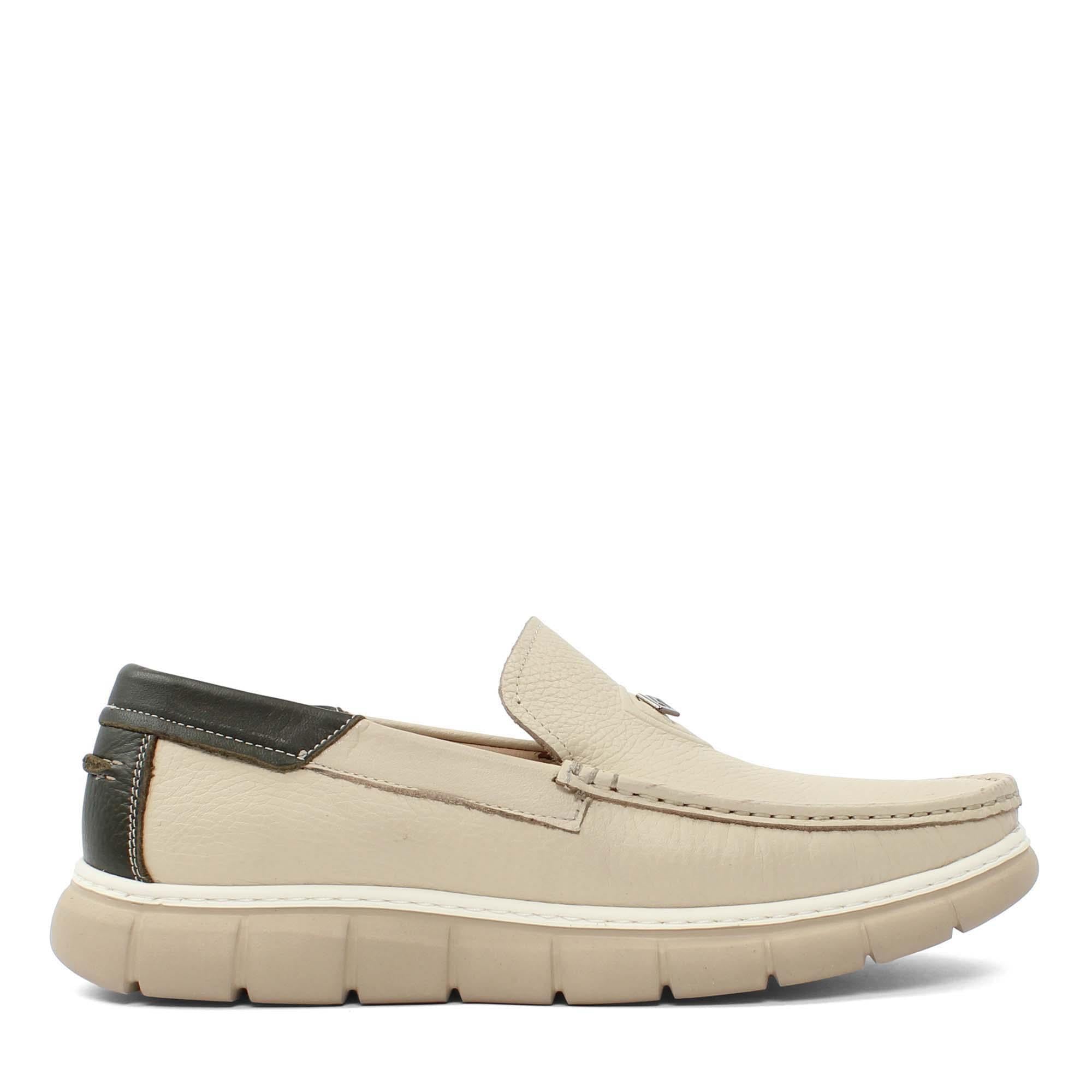 Erkek Bej Deri Loafer